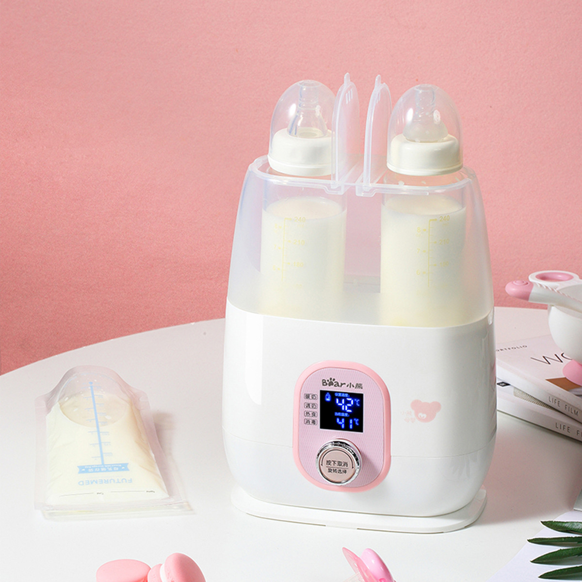 小熊温奶器微电脑暖奶器恒温暖奶奶瓶消毒辅食加热