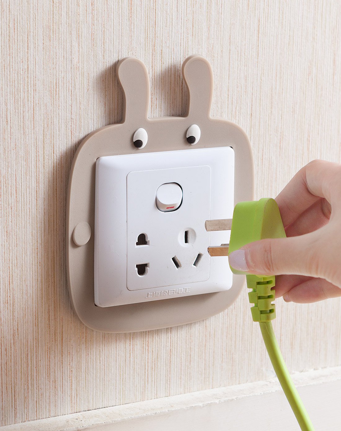 卡通夜光开关贴(2个装)浅绿