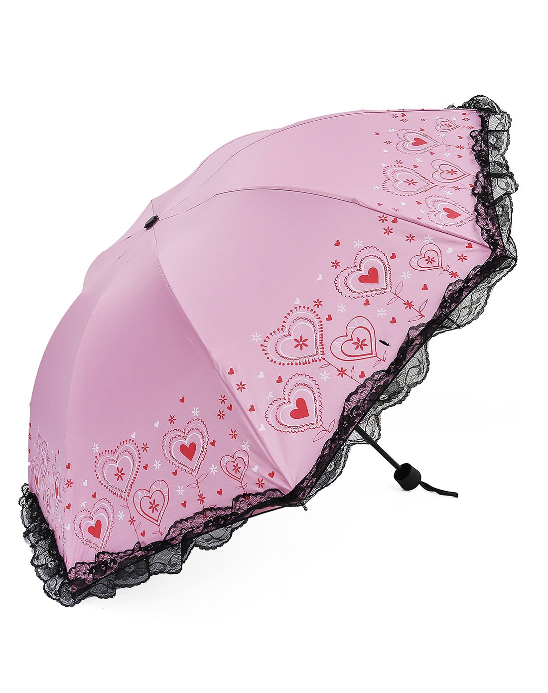 轻便防晒爱心雨伞