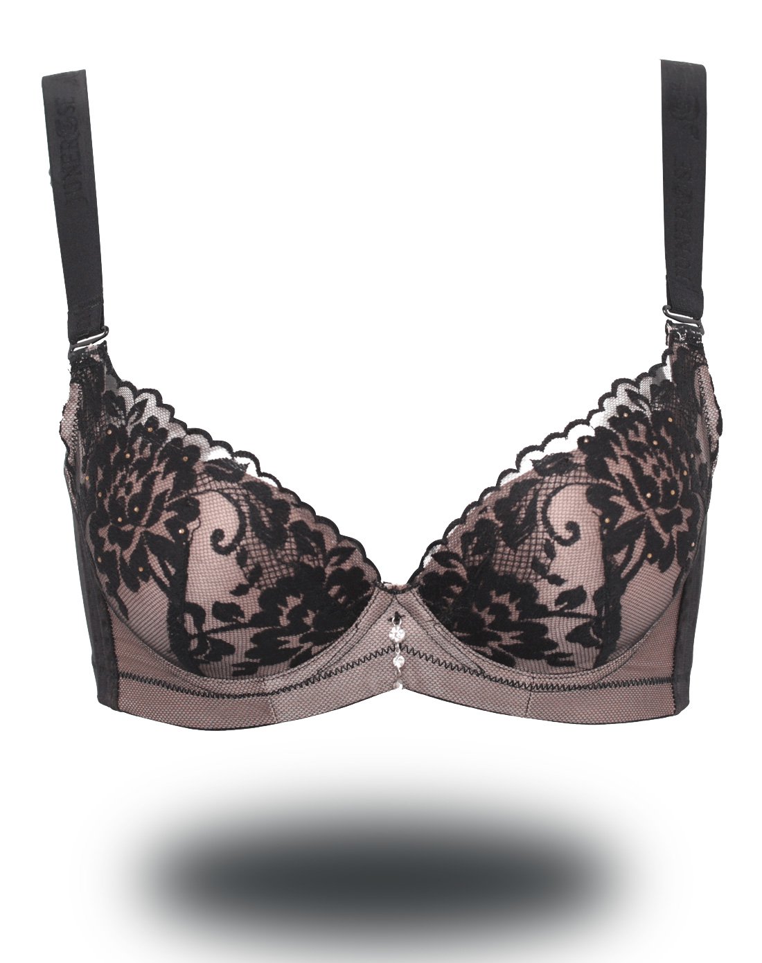 六月玫瑰性感妩媚蕾丝花纹聚拢型胸罩内衣