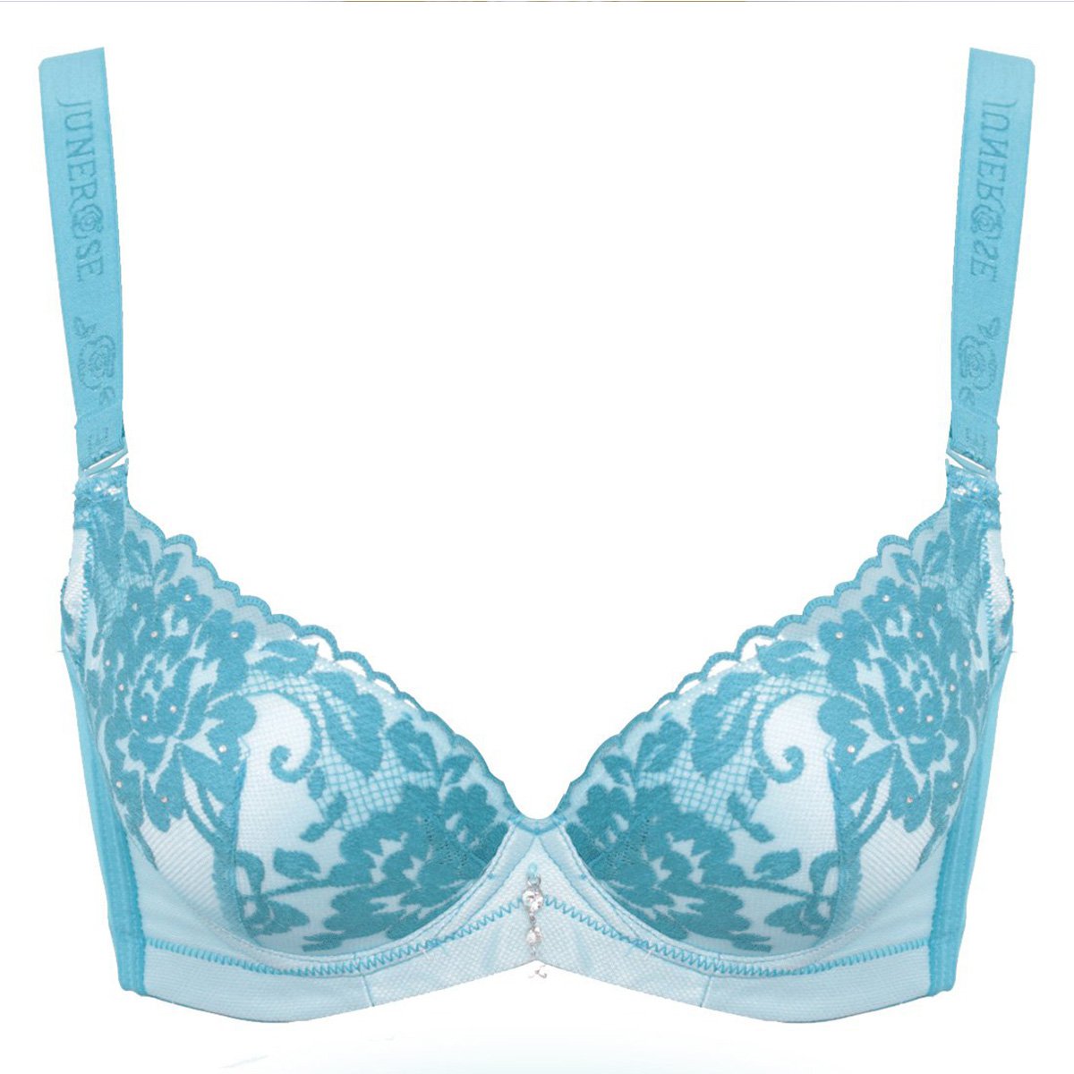 六月玫瑰性感妩媚蕾丝花纹聚拢型胸罩内衣