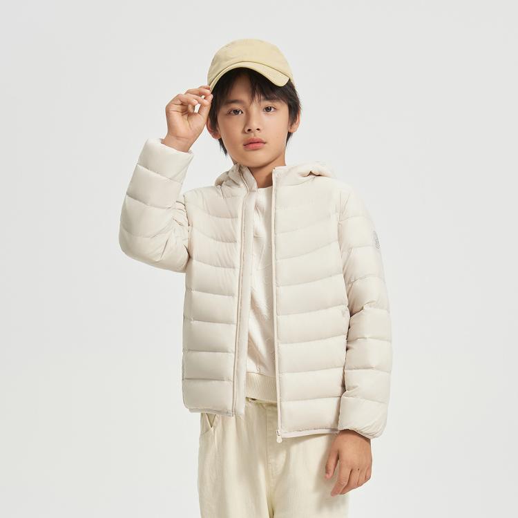 波司登 疯狂动物城合作轻薄羽男女童舒适亲肤连帽轻暖儿童羽绒服圣诞红色