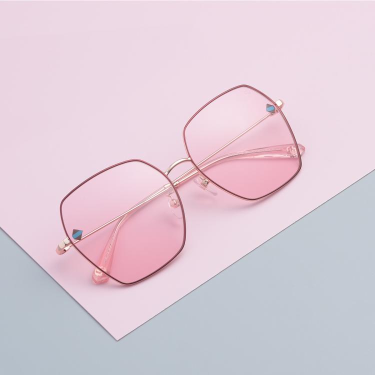 Ports 1961 Ports 宝姿ports女款轻巧简约时尚金属多边形太阳镜psf21105 In Pink