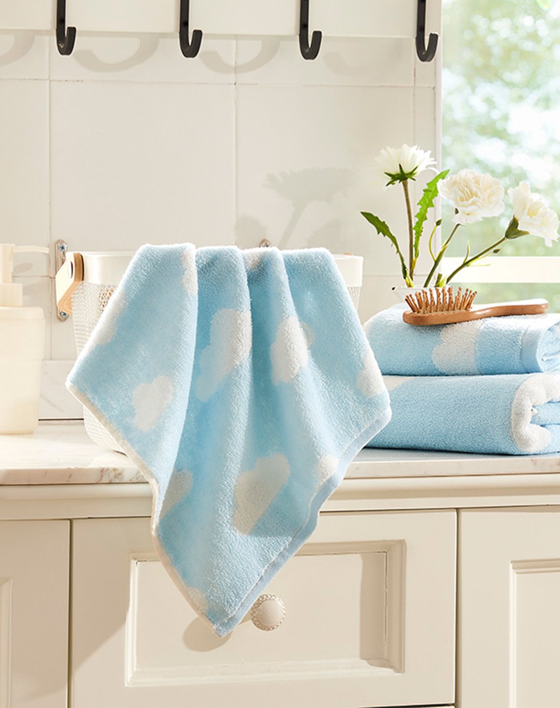 lovo时尚皇冠特丽斯精梳棉毛浴巾组合装