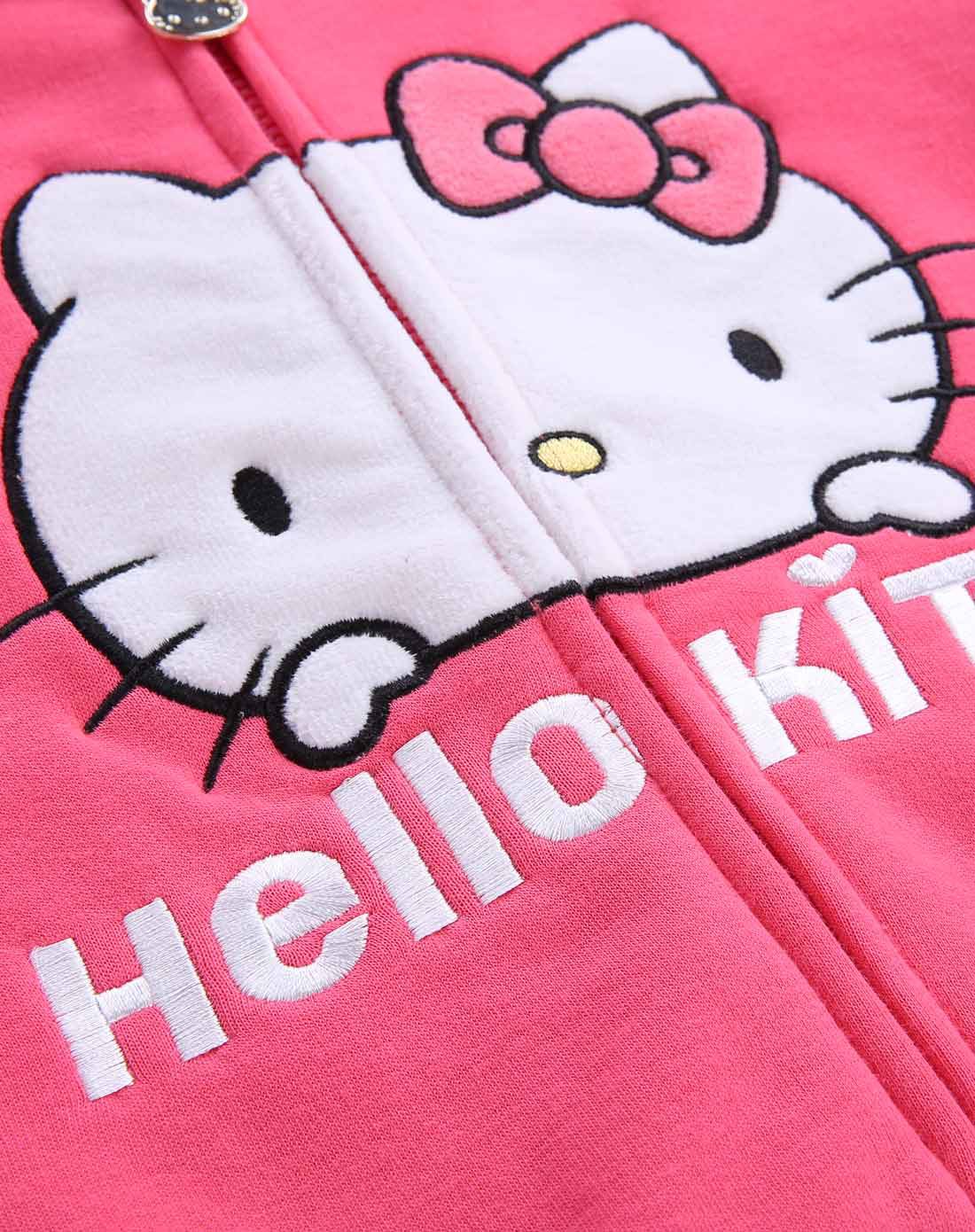 hello kitty 0-6岁甜美公主范秋上新服饰专场彩色星期天女童不倒绒