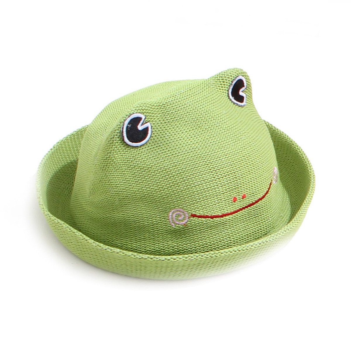 男女童绿色青蛙造型草帽