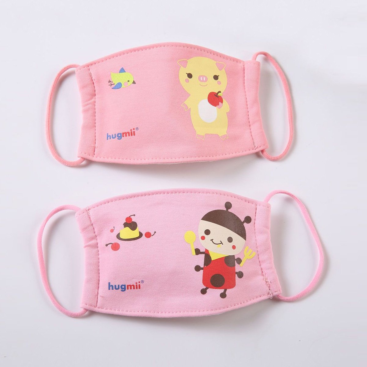 hugmii 儿童口罩男女童全棉保暖口罩2件装