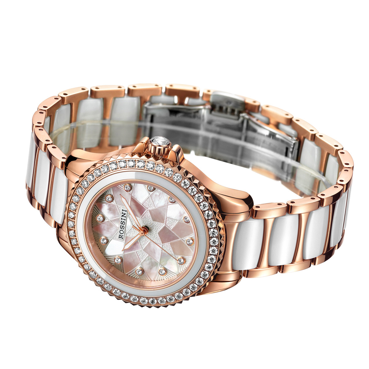 【最后疯抢】专柜同款女士手表镶钻手表机械女表女士机械8620