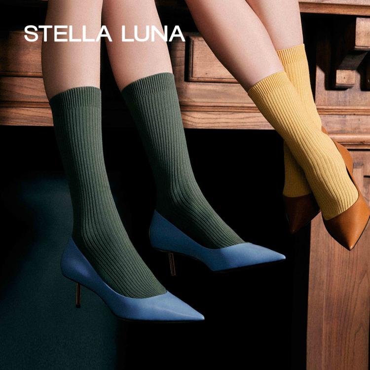 Stella Luna 2021秋冬女新款时尚优雅百搭基础款浅口高跟鞋通勤单鞋 In Multi