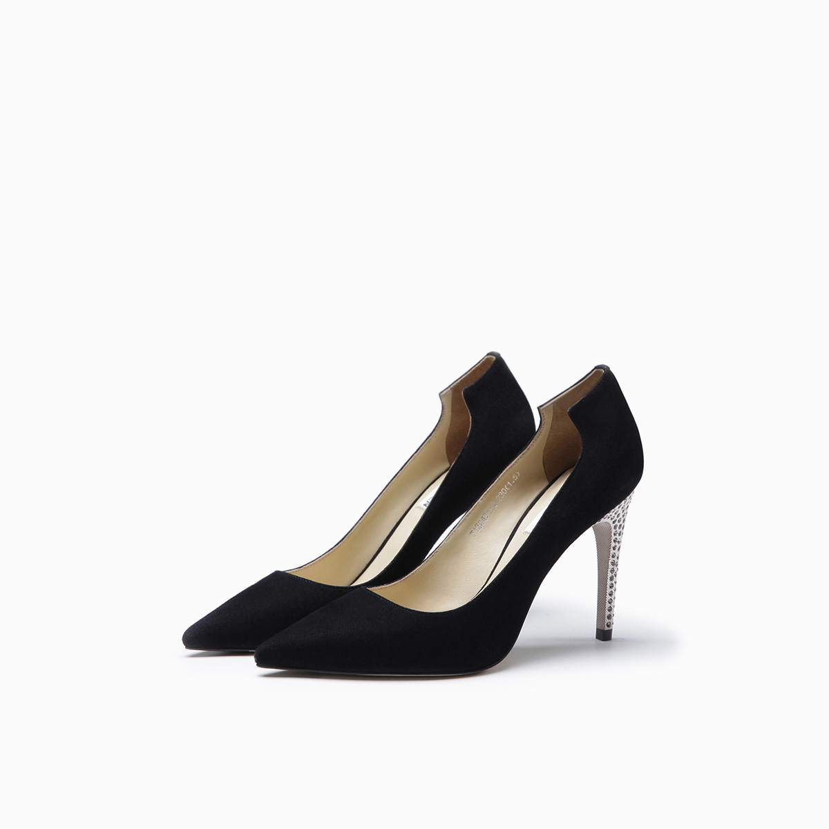 白领丽人新款镶钻电镀细高跟优雅浅口单鞋尖头鞋欧美时尚时装女鞋