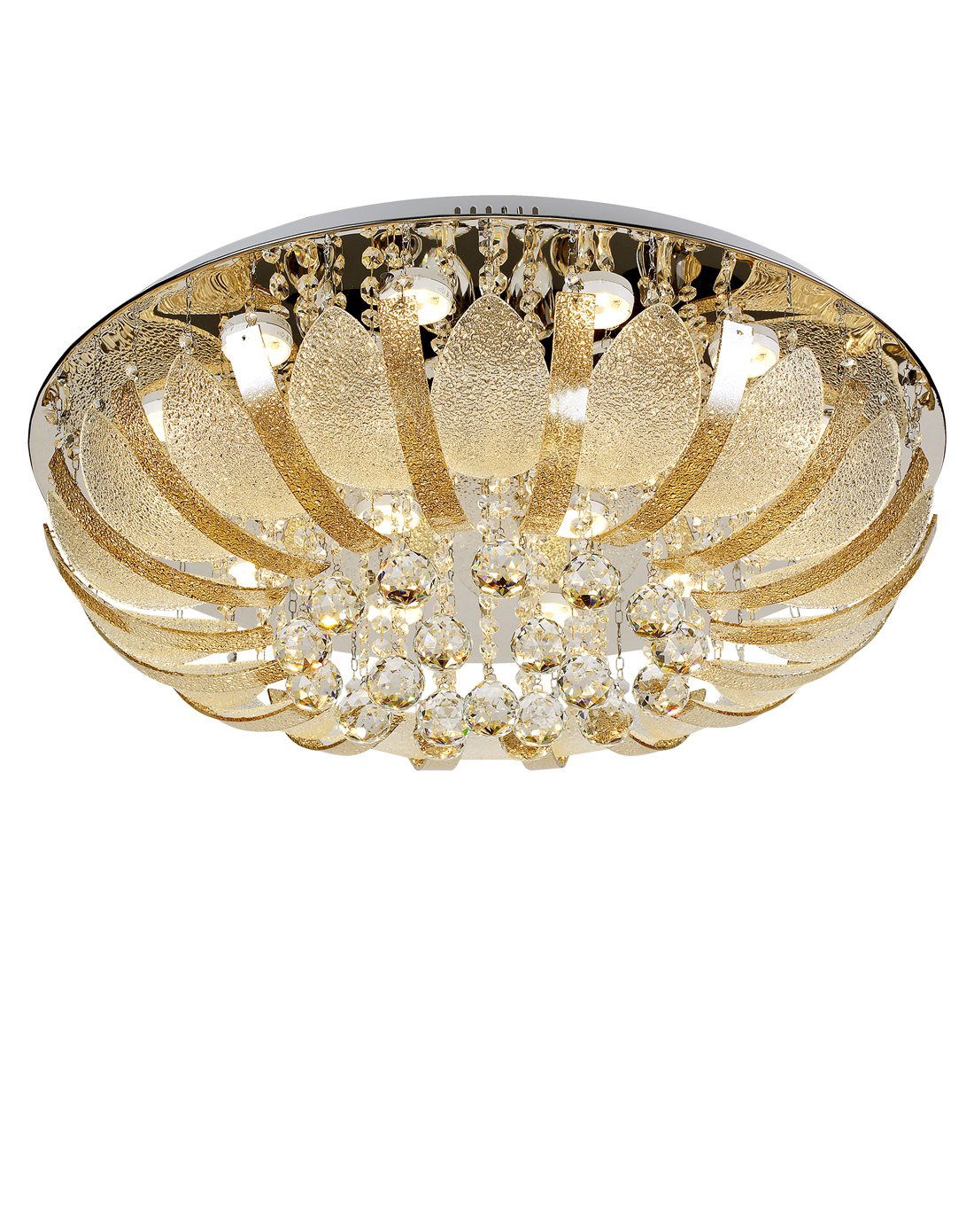 欧普调光客厅卧室led欧式吸顶灯圆形温馨现代简约大气水晶灯