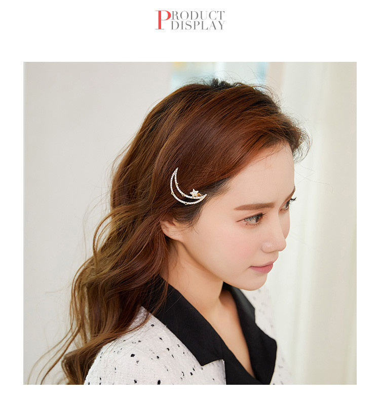 【时尚减龄】气质月亮一字夹刘海碎发发夹边夹发饰发卡