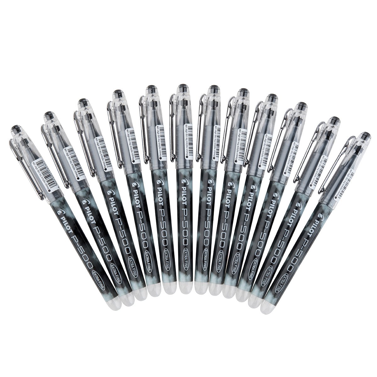 pilot百乐 p500啫喱墨走珠笔0.5黑12支装