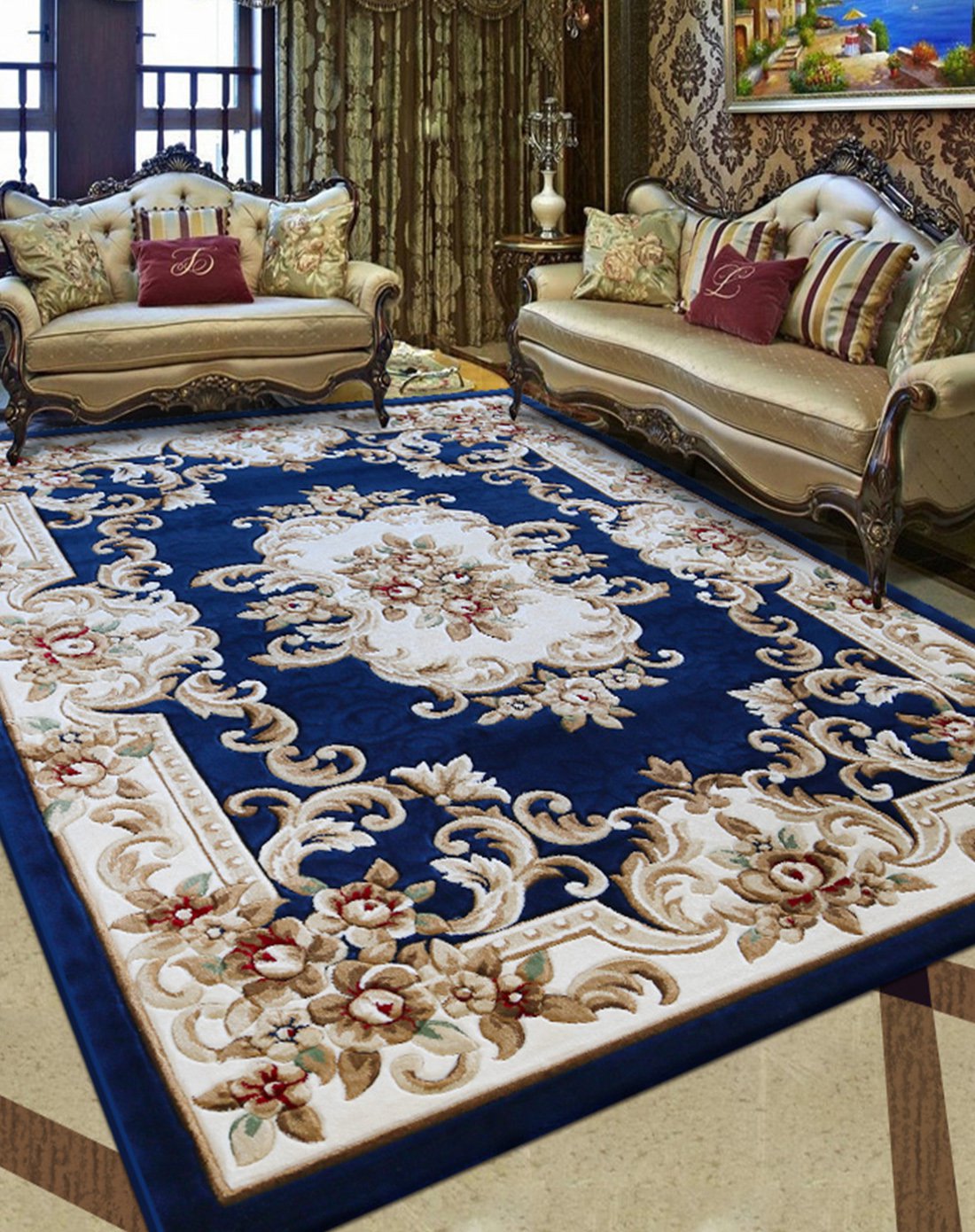 风范03b192*290cm高档奢华欧式剪花卧室客厅地毯