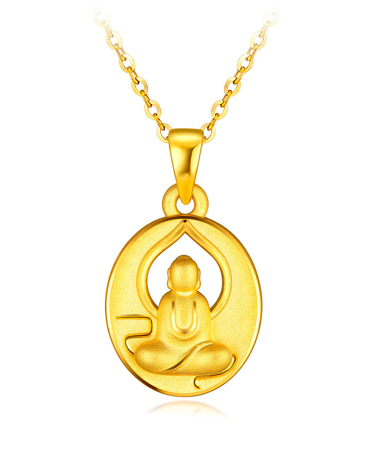 黄金吊坠无相佛足金硬金不含链女款定价
