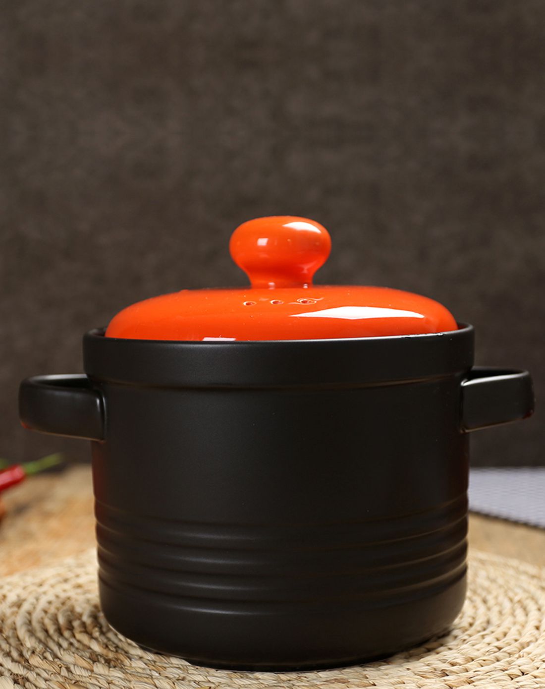 ofeis 3l法式深炖煲耐干烧养生陶瓷锅-红