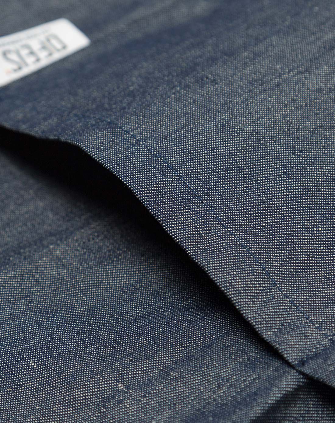 高档纯色深蓝牛仔布大口袋防油烟围裙