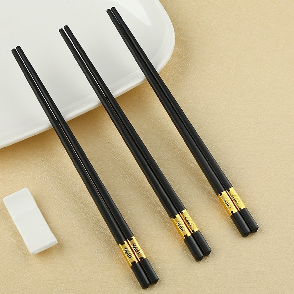10双装 金福合金筷 防霉防滑耐磨耐高温家用长筷子合金筷子