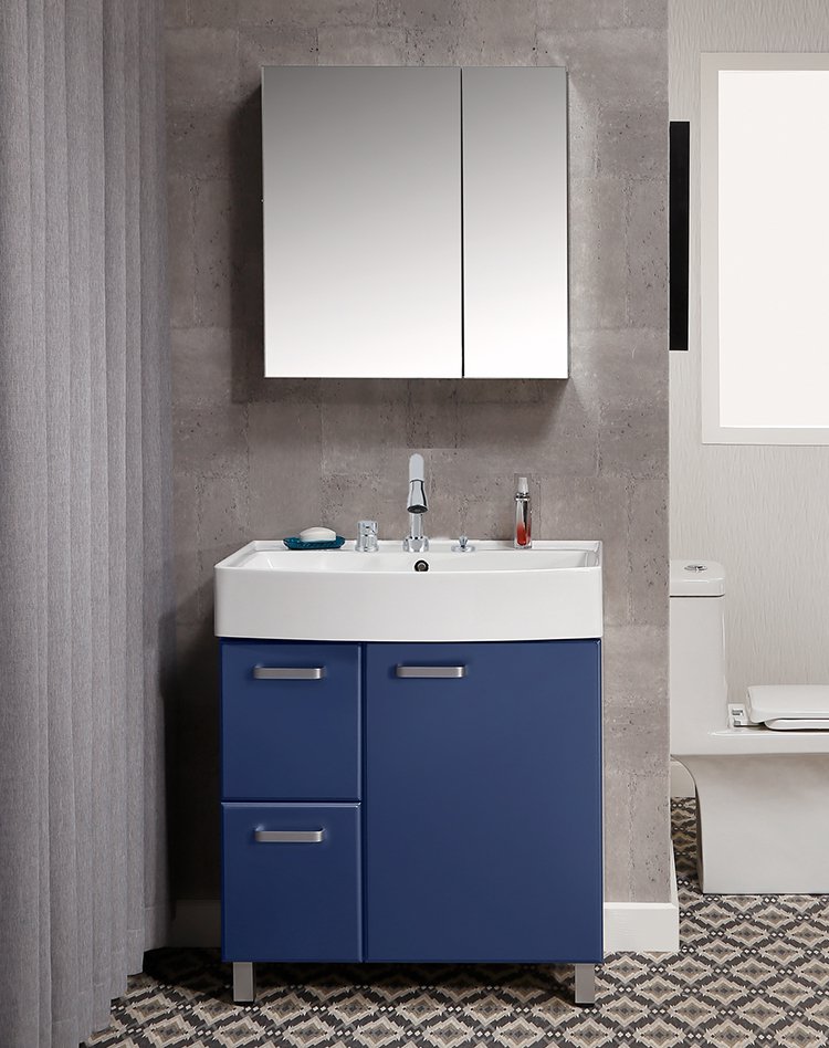 摩恩(moen)波士顿系列卫生间镜柜8寸孔750mm落地式洗漱台静音导轨浴室