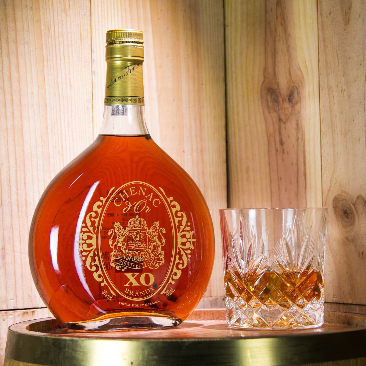 进口洋酒 法国白兰地正品保证金邑伯爵xo白兰地送礼体面礼盒装