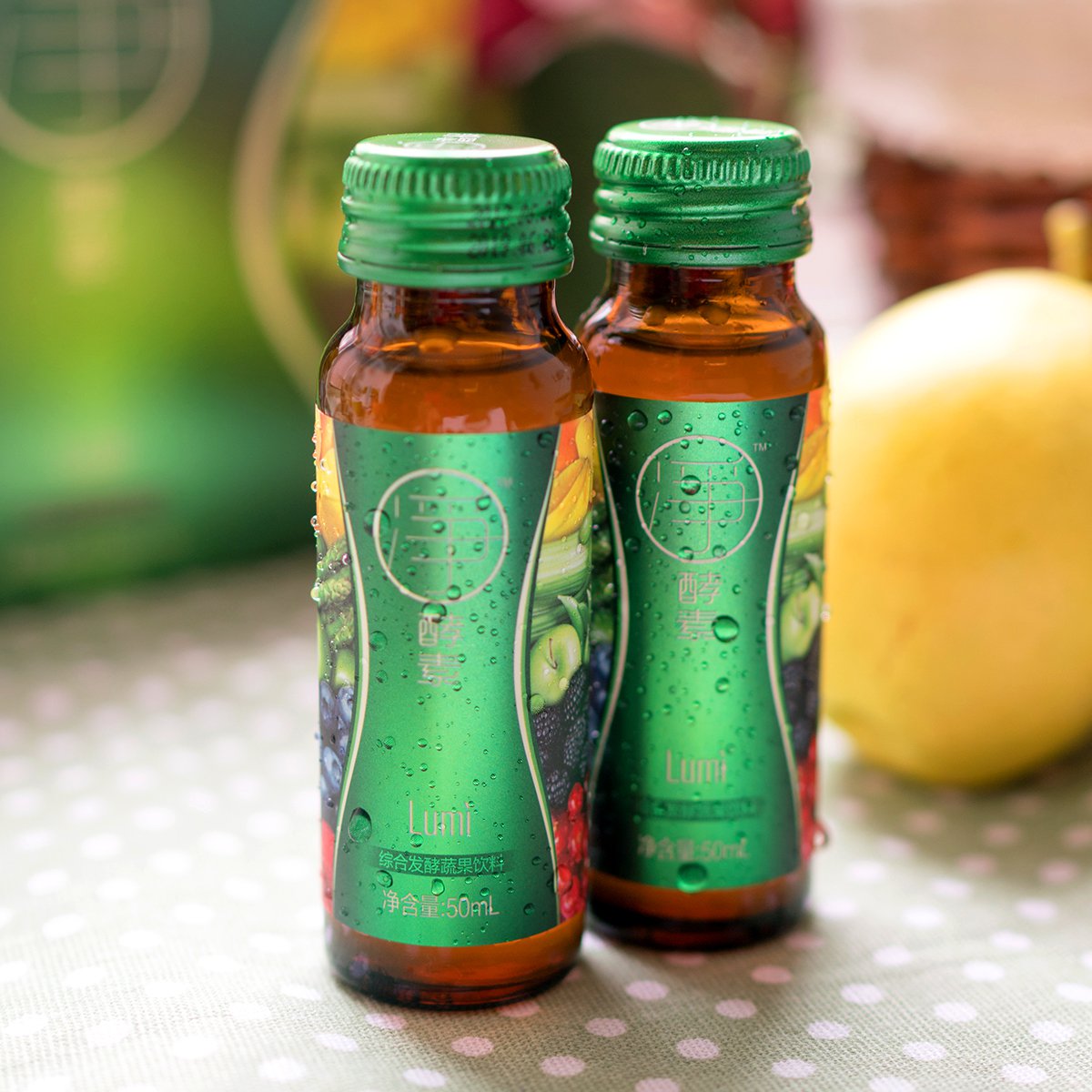 lumi 综合发酵蔬果饮料 50ml*3瓶,可搭配红豆薏米粉酵素果冻胶原蛋白