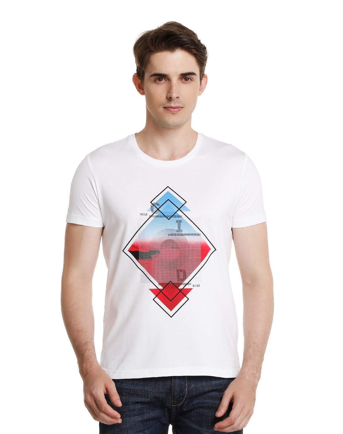 烫印休闲短袖t恤