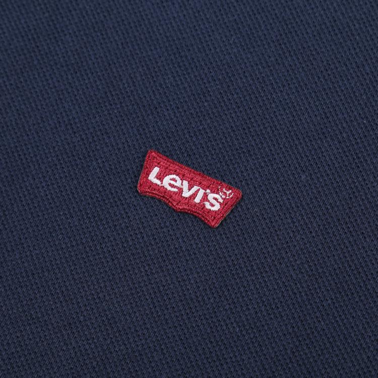 Levi's李维斯男士藏青色红旗标刺绣纯棉POLO短袖T恤