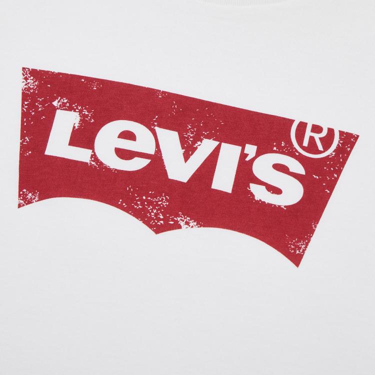 Levi's李维斯24春夏女士做旧logo印花复古短袖T恤