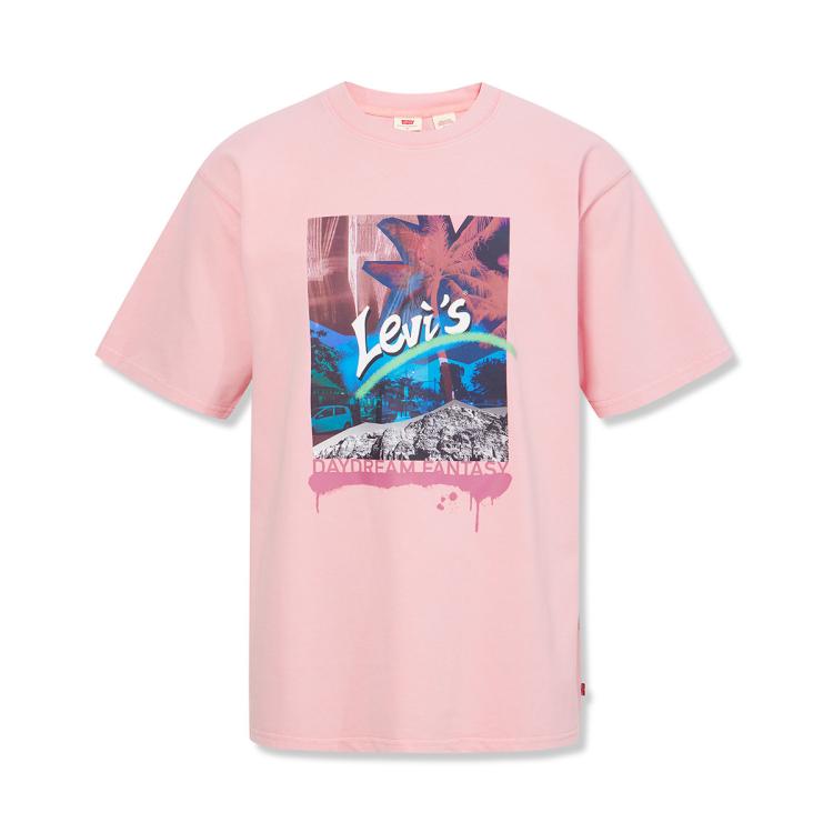 Levi's 【商场同款】李维斯24春夏重磅情侣短袖t恤 In Pink