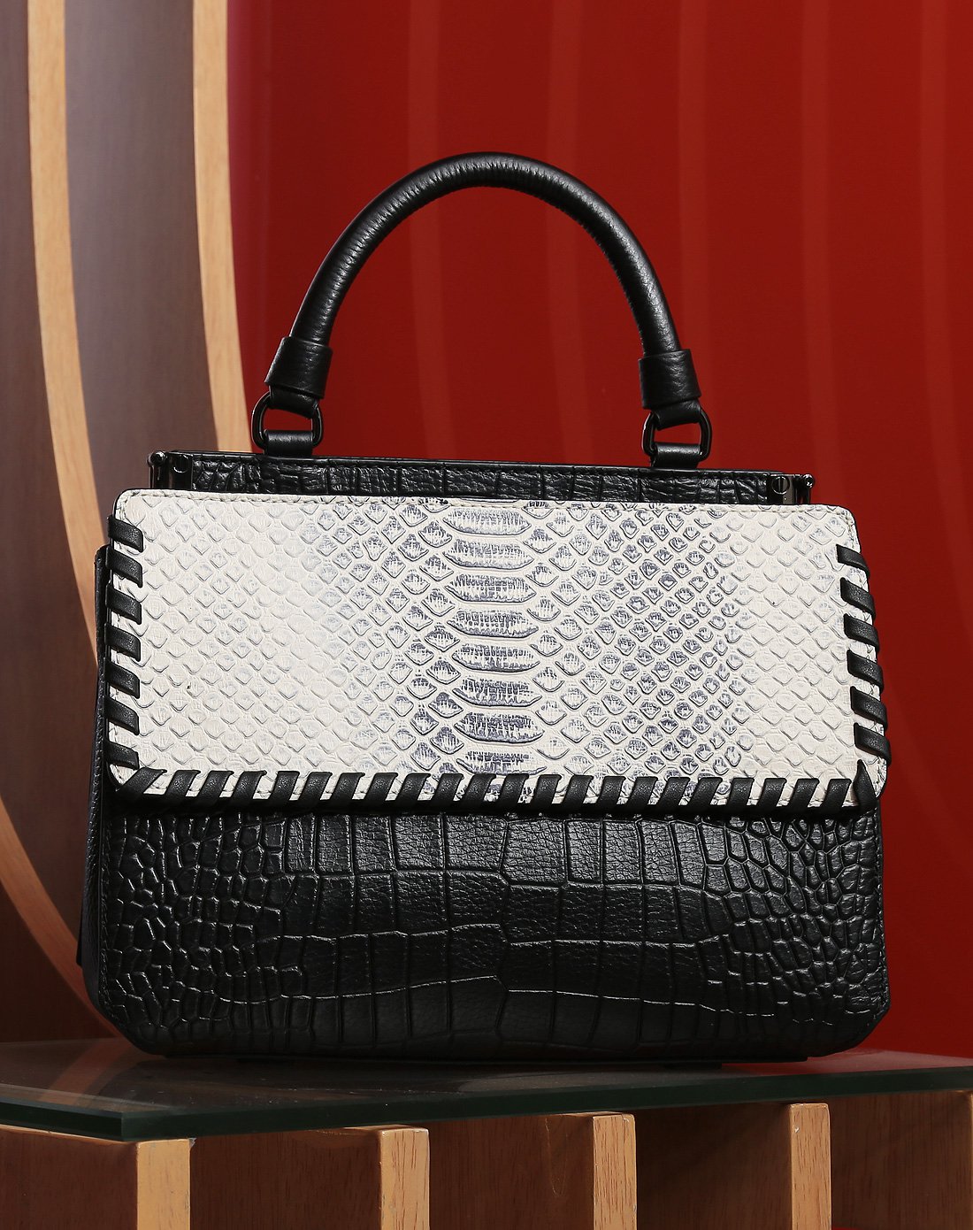 卡丹路(cardanro)新款牛皮优雅气质手提包单肩包斜挎包包女包