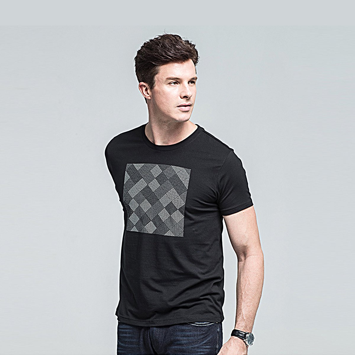 【裸价直降】texwood萍果潮流百搭ins马赛克男款短袖t恤