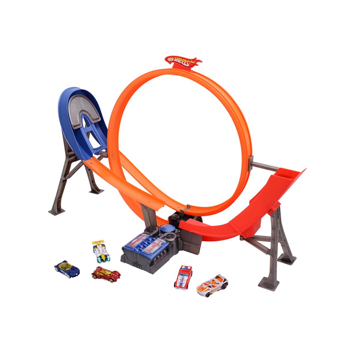 【电动系列】风火轮超级电动回旋赛道儿童轨道玩具(内含5辆小车)