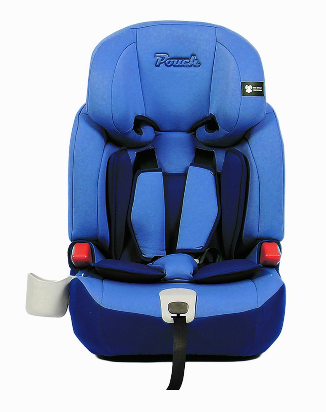 pouch儿童安全座椅汽车宝宝安全坐椅 isofix硬接口9个月-12岁ks16