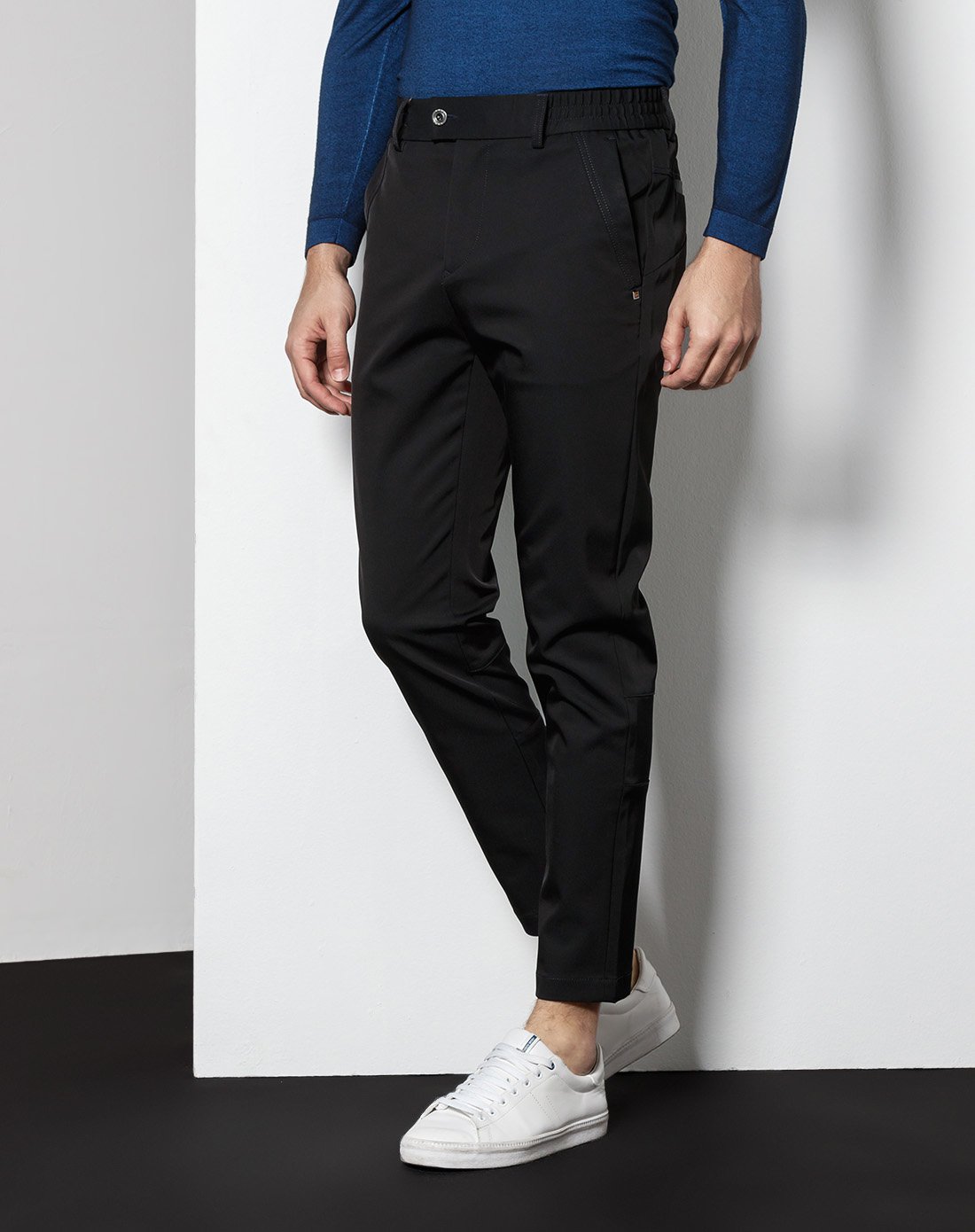 底价出清-路卡迪龙旗下男装品牌男士长裤松紧腰简约百搭直脚休闲裤t17