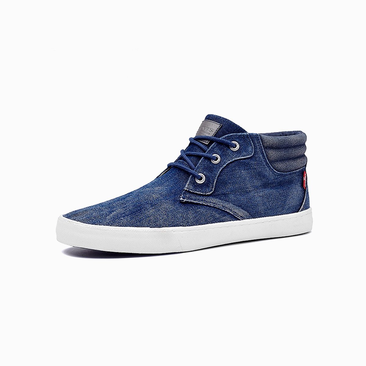levi's李维斯 复古 高帮男款牛仔帆布鞋 百搭休闲鞋板鞋男鞋