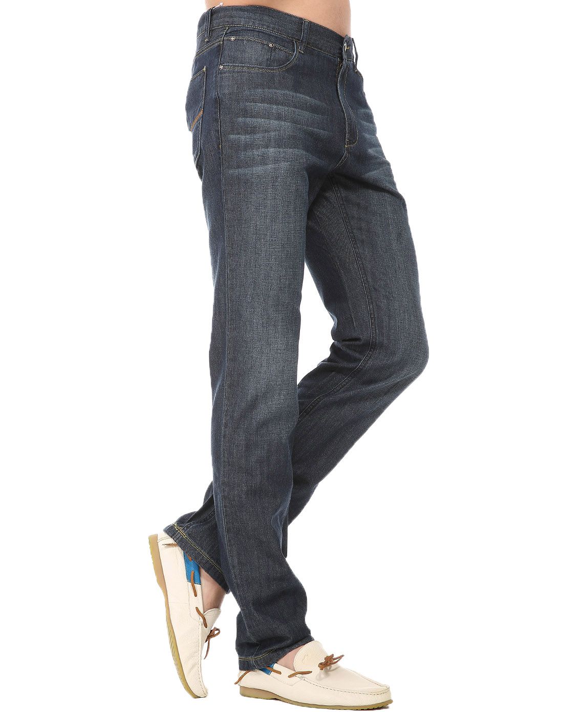 利奥纳多leonardo牛仔蓝时尚洗水百搭牛仔裤r62bk71099618_唯品会