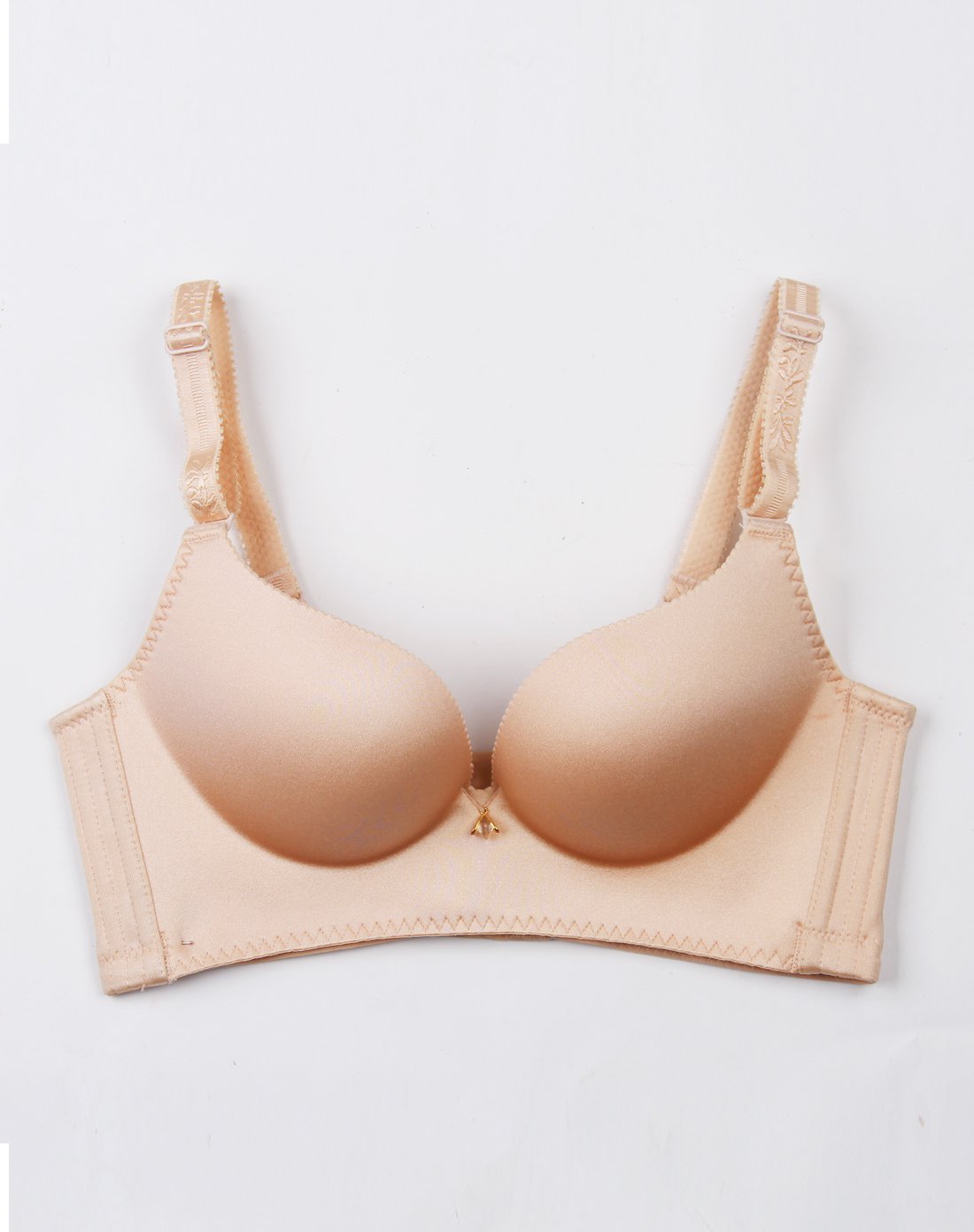 无钢圈文胸性感聚拢小胸胸罩少女无痕内衣光面文胸套装