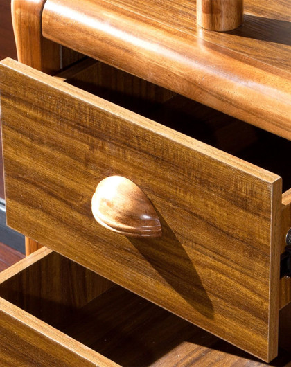 乌金木色风韵梳妆台