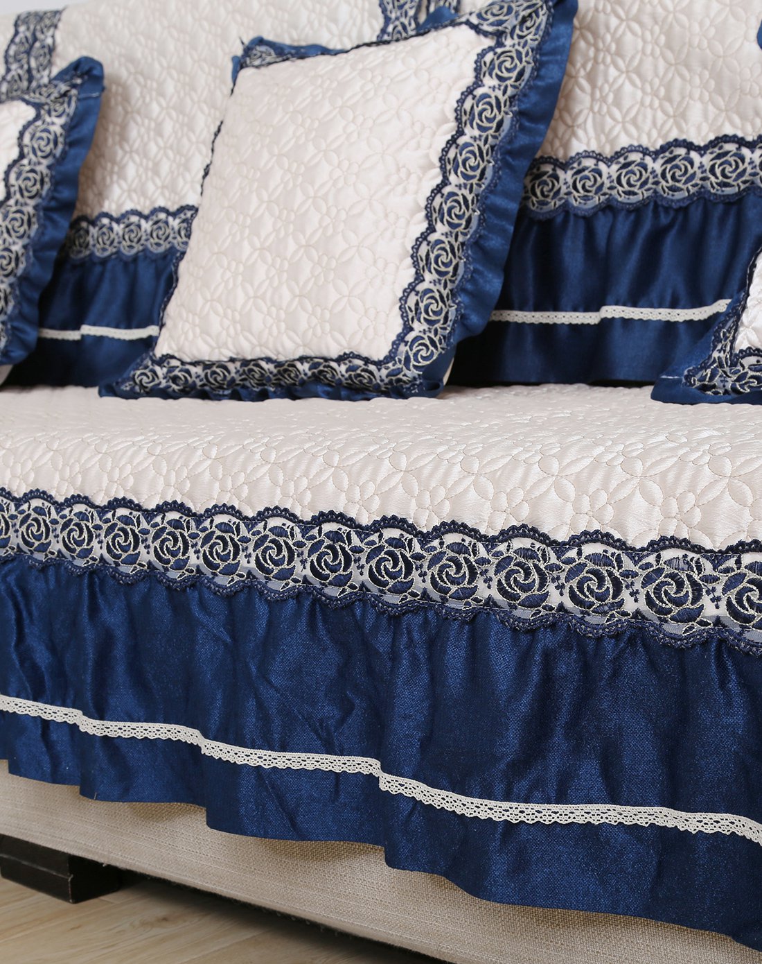 欧式 布艺沙发套全包沙发巾坐垫 布艺沙发垫四季防滑靠垫沙发垫布