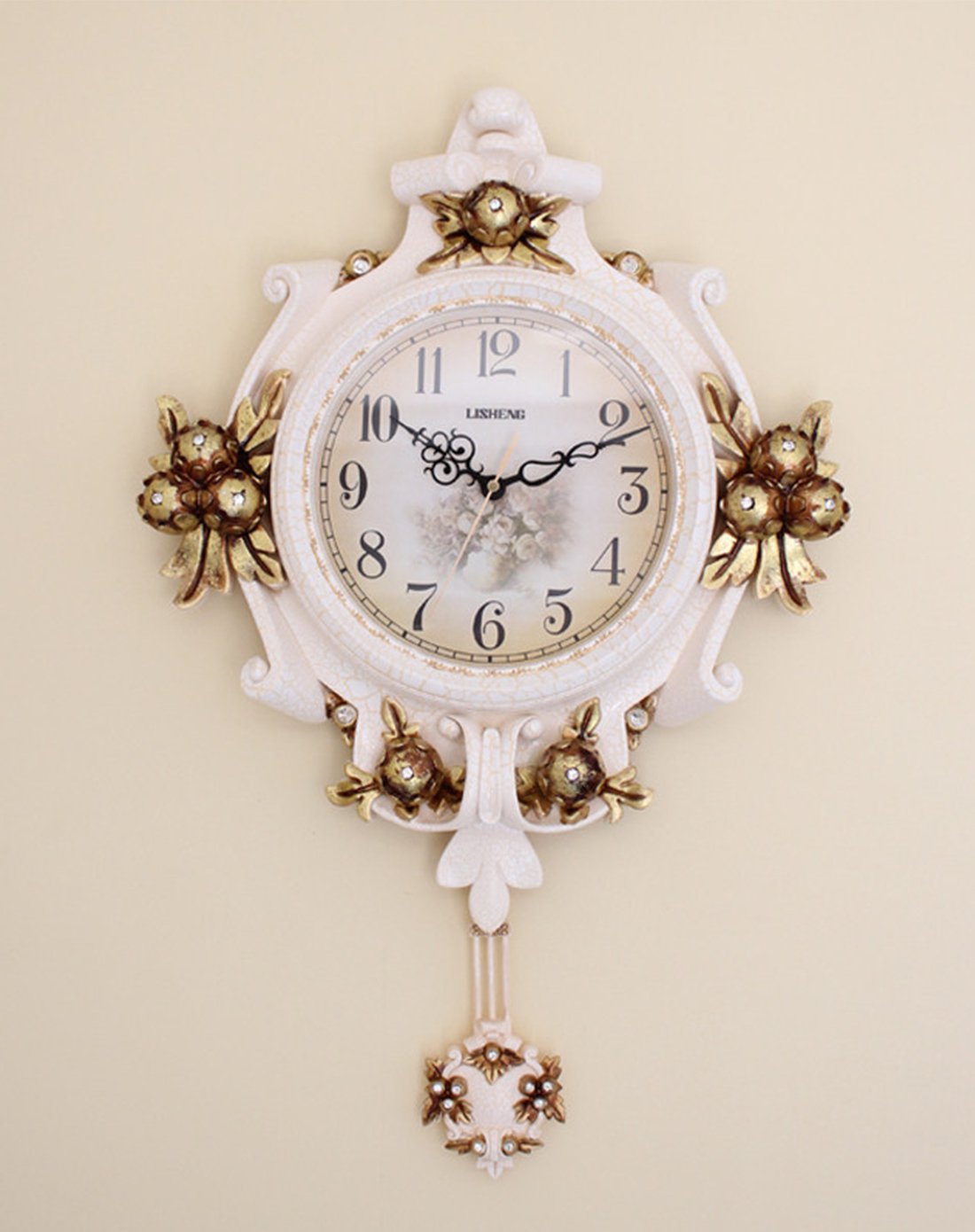 欧式复古家用装饰实用挂钟中钟表 客厅挂钟闹钟卧室静音小闹钟