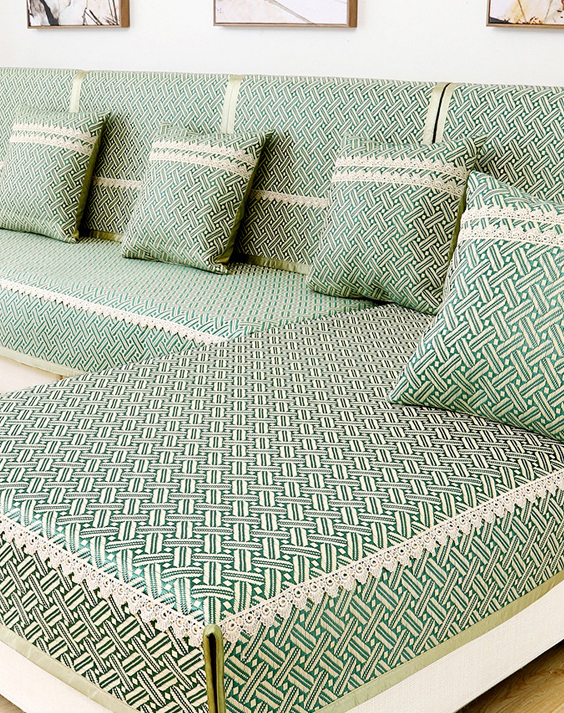 藤席 沙发垫夏季 冰丝凉席夏天沙发垫冰垫坐垫沙发凉席沙发巾