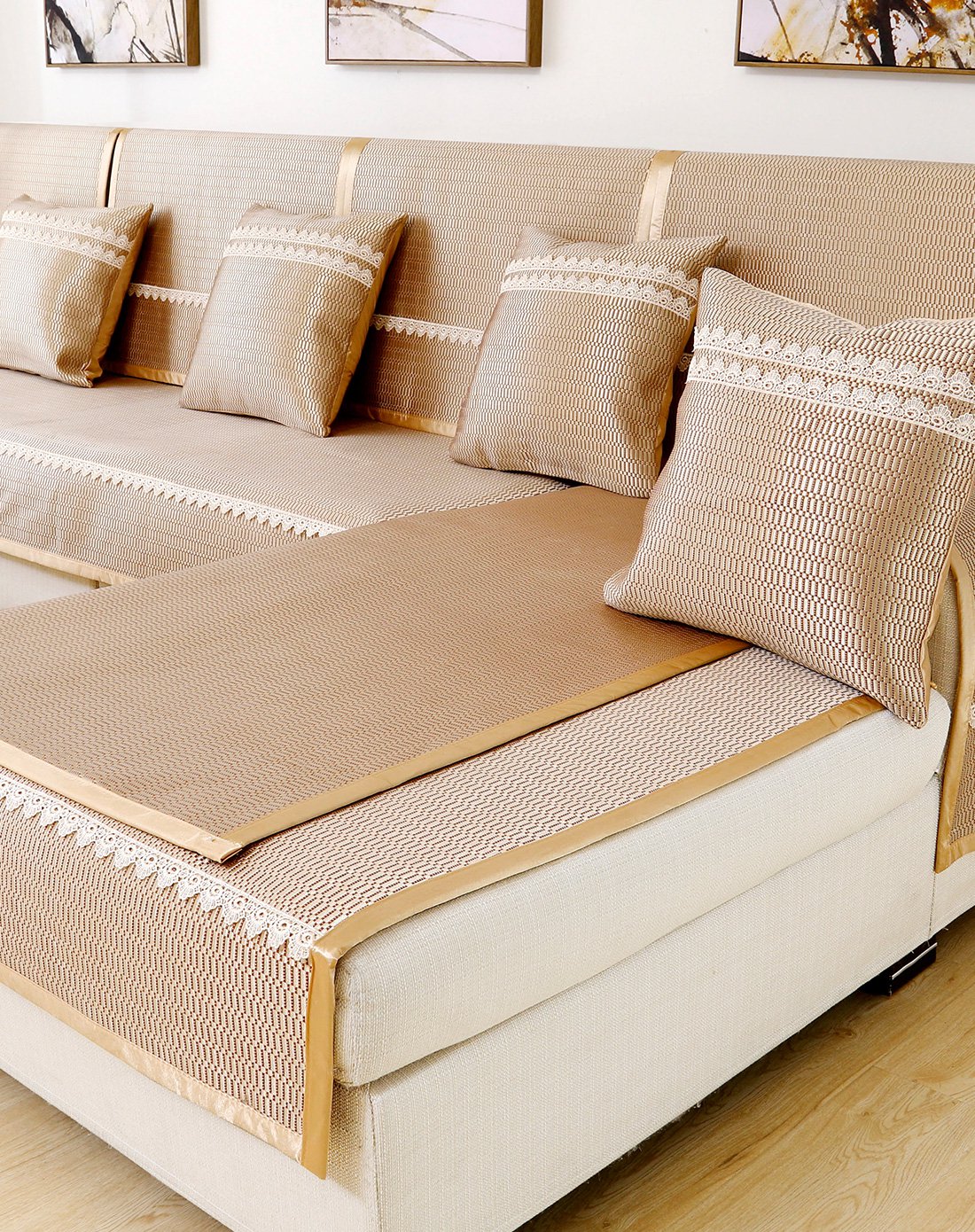 藤席 沙发垫夏季 冰丝凉席夏天沙发垫冰垫坐垫沙发凉席沙发巾