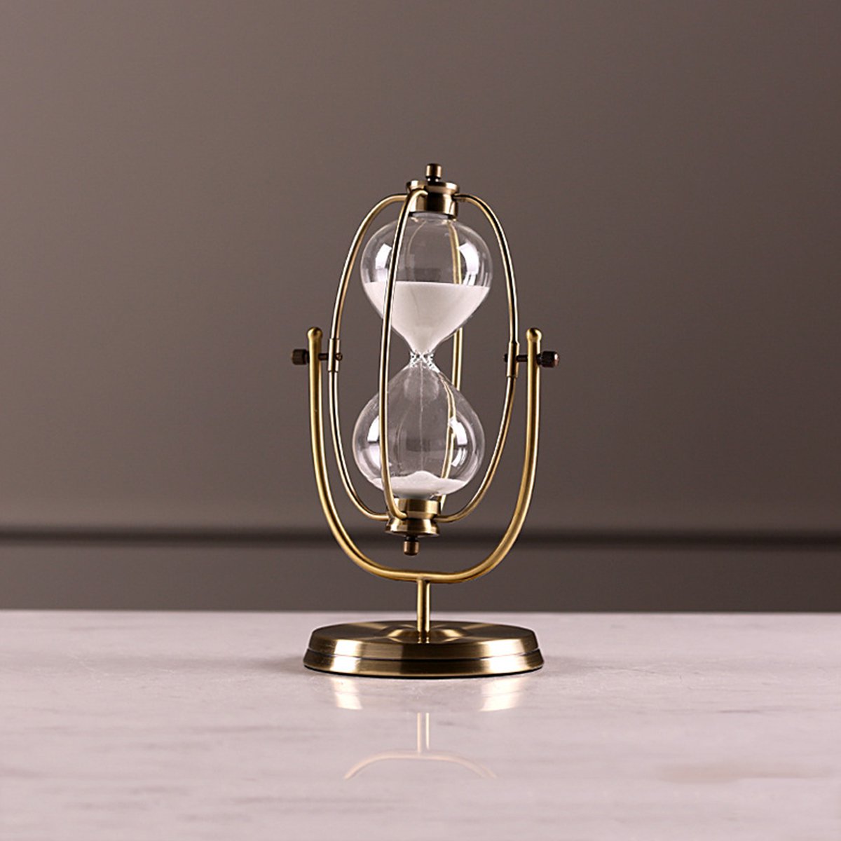 现代简约金属沙漏计时器摆件15/30/60分钟 北欧软装饰品客厅摆设
