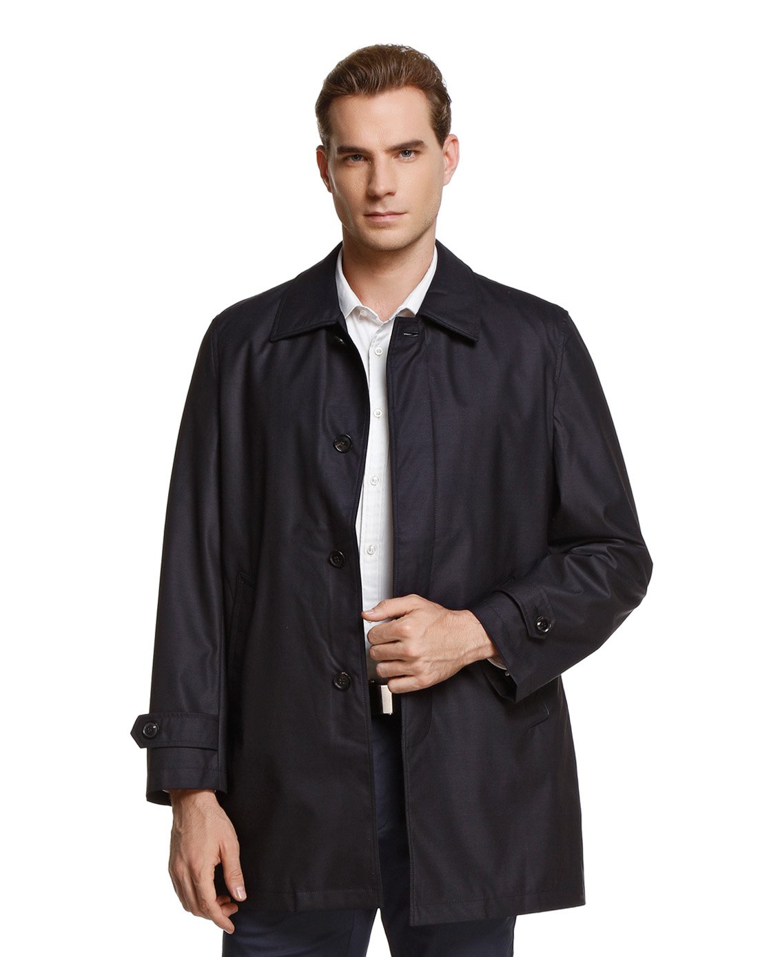 商务翻领风衣