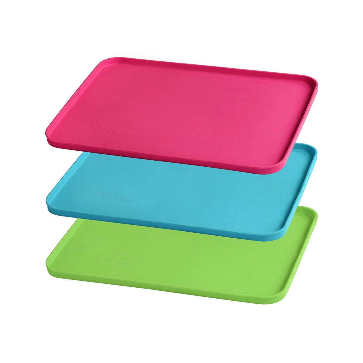 美国小绿芽green sprouts宝宝餐具硅胶餐垫儿童学生餐桌垫防水防滑