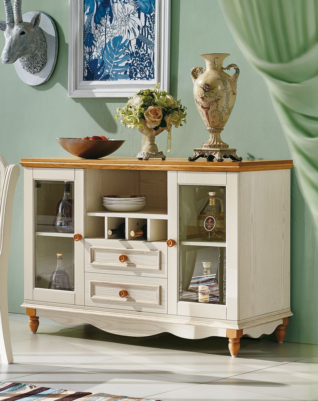 dreasylife家具专场直发货美式田园风餐边柜dlsdcg201_唯品会