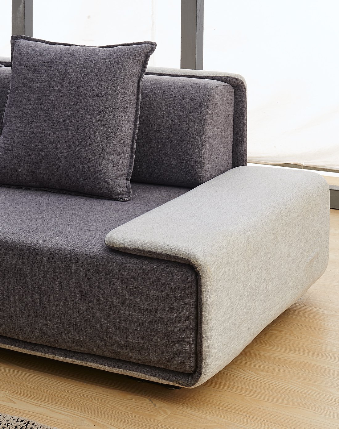 客厅家具简约亚麻布沙发1 3 贵组合布沙发