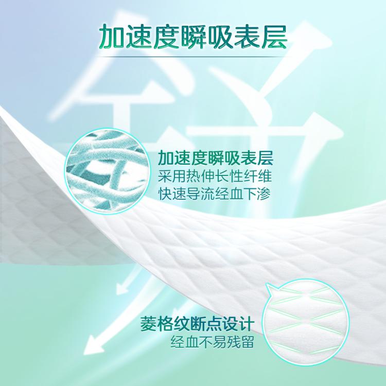 乐而雅 花王零触感系列亲肤透气夜用卫生巾丝薄姨妈巾组合35cm24片