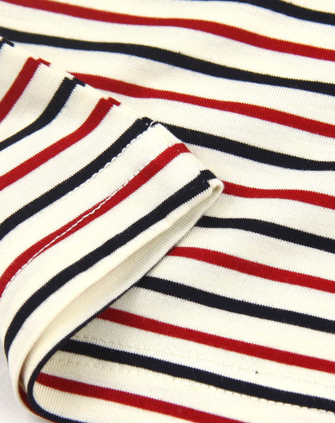 男童条纹时尚竹纤维套装红蓝条纹