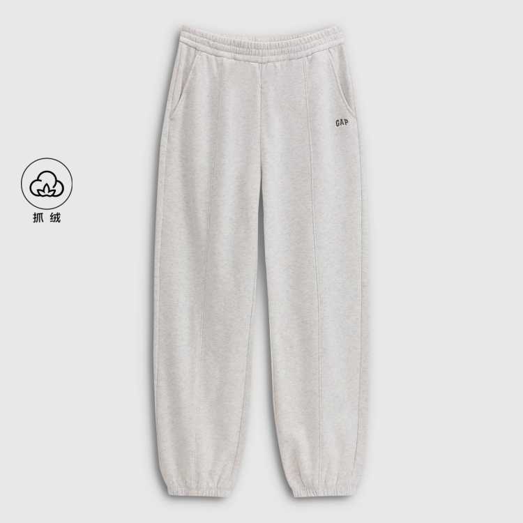 盖璞 Gap女装秋季款logo刺绣常规抓绒束脚裤长裤休闲卫裤792690